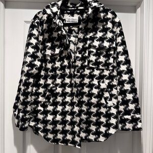Black and White Houndstooth Jacket